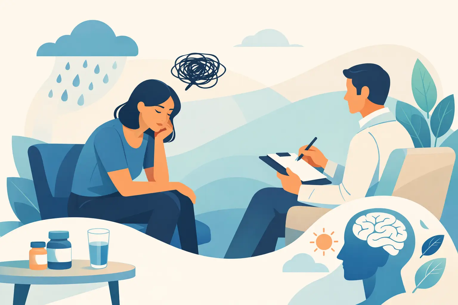 Psiquiatría para depresión adulta: qué esperar